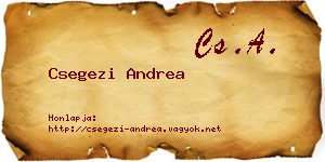 Csegezi Andrea névjegykártya